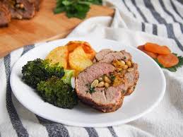 Date and walnut loaf is a traditional cake eaten in britain, made using dates and walnuts. Apricot Stuffed Pork Tenderloin Caroline S Cooking