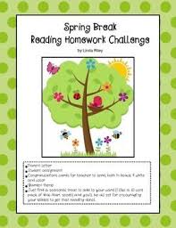 School Break Holiday Reading Homework Challenges Spring Break Reading Homework Homework Teacher Cards