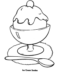 If a person eats half a cup, approximately the amount in th. Ice Cream Sundae Coloring Page Coloring Sky