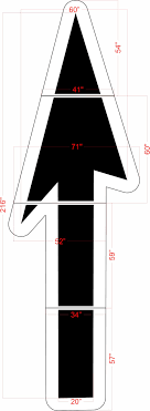 Amazon.com: 216" New Mexico DOT Lane Drop Arrow Stencil