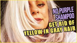 Make sure you use a blow dryer that has temperature controls, and always use thermal protectant spray before blow drying. Get Rid Of Yellowing Of Gray Hair Maryam Remias Youtube