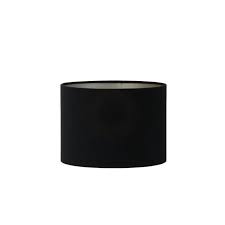 Lampadaire noir design abat jour tissu colette. Abat Jour Cylindre 21 30 30 Cm Velours Noir Taupe Cdiscount Maison