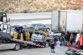 Where was pickup truck that fell off bridge in idaho? Apple Valley Man 84 Killed After Truck Towing A Travel Trailer Slams Into Back Of Semi On I 15 Vvng Com Victor Valley News Group
