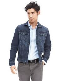Indigo Denim Jacket Banana Republic Blue Denim Jacket Outfit Mens Outfits Indigo Denim Jacket