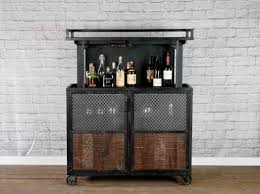 Console table with wine fridge. Industrial Pop Up Bar Cart Modern Lift Top Bar Combine 9 Industrial Furniture