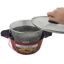 Rossetto Friteuse Faitout Evolution 2 En 1 Avec Panier Friteuse Couvercle Verre 24cm Panier Friteuse Friteuse Faitout