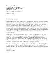 A nursing cover letter is a formal document attached with a resume. Portfolio Cover Letter Health Professional Nursing