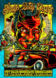 Poster Andy S Body Electric Germany Switzerland 2016 Garage Art Tattoo Studio Art