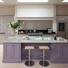Glamorous Grey And Purple Kitchen With Island Kitchen Decorating Ideal Home Purple Kitchen Cabinets Purple Kitchen Kitchen Renovation