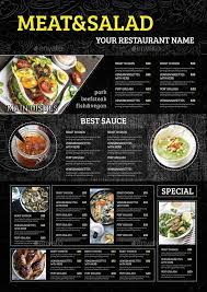 a3 wall menu vol 01 menu restaurant food menu design vegan main dishes