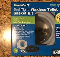 Toilet Gasket Kit Waxless PlumbCraft Waxman 7140300 Leak Free Custom Seal  Tight | eBay