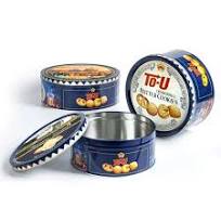 Factory Custom Christmas Cookie Tins With Cover Metal Round Tin Packaging  Empty Candy Chocolate Biscuit Tin Box
