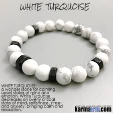 Black And White Bead Bracelet Meaning Thoughts Into Action White Turquoise Black Hex Bracelet White Turquoise Bracelets Mala Beads Bracelet