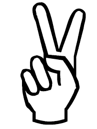 Black And White Peace Sign Hand Emoji Sermon On What A Lousy Idea It Is For Other People To Be The Source Of Our Peace Peace Sign Coloring Pages Signs