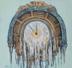 Realized what he was watching. Melting Clock Paintings Pixels