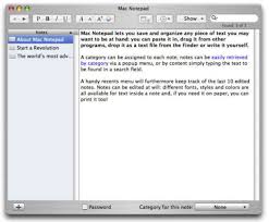 Notepad is a small and fast app to create and edit text notes. Mac Notepad Mac Download