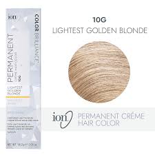 Many ladies ask for this hair color. Ion 10g Lightest Golden Blonde Permanent Creme Hair Color By Color Brilliance Permanent Hair Color Sally Beauty
