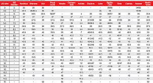 Diadora Women S Shoe Size Chart Best Picture Of Chart