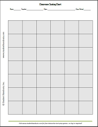 printable 6 x 7 classroom seating chart seating chart