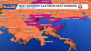 Extreme Heat Warning: Louisiana's weather forecast brings heat indices up to 115 again today
