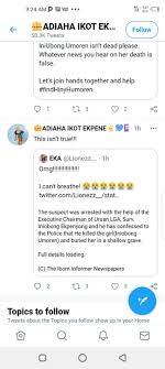Police say dem still dey torchlight mata of one happiness iniobong umoren wey disappear for four days now. Pkcjlsg0szdpnm