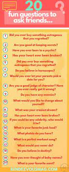 Humor connects people, so asking hilarious questions helps you get to know the people in your life in a different way. 175 Fun Questions To Ask To Get To Know Someone Fun Questions To Ask Getting To Know Someone This Or That Questions