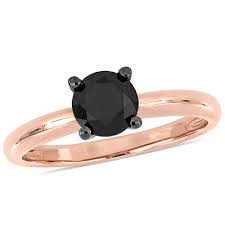 A stunning combination of timeless style and understated color, these vibrant options are an increasingly popular way to symbolize your love. 1 Ct Enhanced Black Diamond Solitaire Engagement Ring In 14k Rose Gold Zales