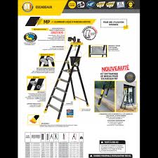 Garde corps professionnel fixation sabot z sur acrotère isolé pour la sécurité des toitures. Escabeau Alu Leger Resistant Usage Intensif Professionnel