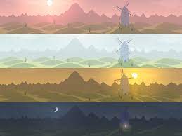 experimenting with unity landscape illustration vector landscape landscape concept