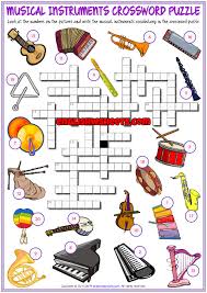See also free printable christmas crossword puzzles with answers from puzzles topic. Musical Instruments Esl Crossword Puzzle Worksheet For Kids