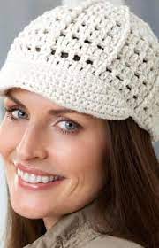 Brimming With Fun Cap Crochet Pattern Red Heart Crochet Newsboy Hat Newsboy Hat Pattern Crochet Hats