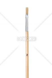 Cropped View Of A Paintbrush Over White Background Close Up Cropped Shot Of A Number 2 Paintbrush Against Stock Photography Free Crop Image White Background