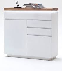 Helle, moderne kommode in weiß und betonoptik. Kommode Romina Matt Weiss Und Eiche Massiv 120 Cm