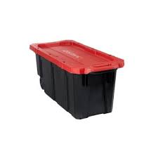 Large plastic storage totes are great for these kinds of items. Heavy Duty Storage Containers Storage Organization The Home Depot