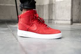Nike Air Force 1 High Red Suede Sneakerfiles Nike Air Force Nike Nike Air Force Ones