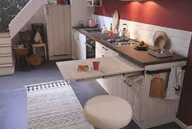 Une table pliante de cuisine peut être votre meilleur allié pour organiser votre cuisine pratique. Cuisine Avec Coin Repas Table Bar Ilot Pour Manger Cote Maison