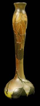 Legras France Vase Pansu Au Decor De Feuillage En Relief Signe Legras D Epoque Art Nouveau Hauteur 33 Cm Art Deco Glass Glass Art Art Nouveau Design