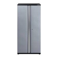 Constructed from powder coated steel for a durable, smooth finish and diamond plate steel doors for a professional look. 30 In X 72 In Garage Cabinet