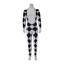 Freddie Mercury - Queen Harlequin Cosplay Costume Unitard Black and White  Diamond Bodysuit with attached feet for Men - AliExpress