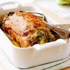 B pepe a piacere e prezzemolo 50 g di prosciutto crudo tagliato in una fettina doppia. Coniglio Ripieno Con Patate Al Forno E Salsa Alle Olive Aia Food