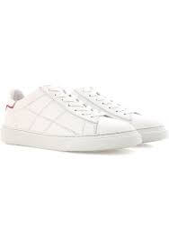 Hogan Low Top Womens Sneakers Shoes In White Leather