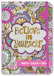 These lined journal templates, with patterns to color, are just the thing for adding variety to your journals. Amazon Com Believe In Yourself Adult Coloring Journal Write Color Relax 9781441320773 Peter Pauper Press Books