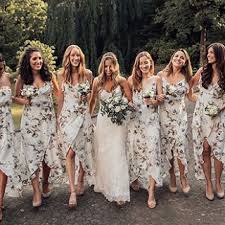 To The Ones Who Stand Beside Me Loving The Garden Party Theme Here Floral Bridesmaid Dresses Bridesmaid Dresses Floral Print Floral Bridesmaid Dresses Long