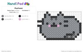 Pusheen - Kandi Pad | Kandi Patterns, Fuse Bead Patterns, Pony Bead Patterns