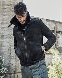 Pin On Ali Mens B3 Sheepskin Shearling Jacket Denny Dora