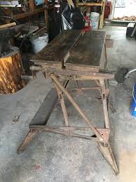 Black Decker Workbench Parts An Idea For A Welding Table I Replaced The Wood And Plastic Parts On An Old Workmate To Make A Portable Weld Recycled Furniture Welding Table Mobile Workbench