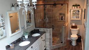 Bathroom Remodel Includes Double Vanity And Sinks And Tile Corner Shower Bathroomremodel Remode Shower Remodel Bathrooms Remodel Bathroom Remodel Shower