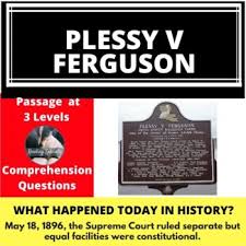 The ruling was overturned in 1954 by brown vs. Plessy Worksheets Teaching Resources Teachers Pay Teachers