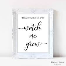 Please Take One And Watch Me Grow Baby Shower Favor Table Sign Baby Shower Baby Shower Printables Baby Shower Favors