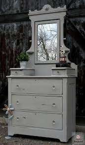 The trendy distressed antique grey finish accents the graceful serpentine fronts of the pieces. Antique Grey Dresser With Mirror For Sale Shabby Chic Dresser Dresser With Mirror Grey Dresser
